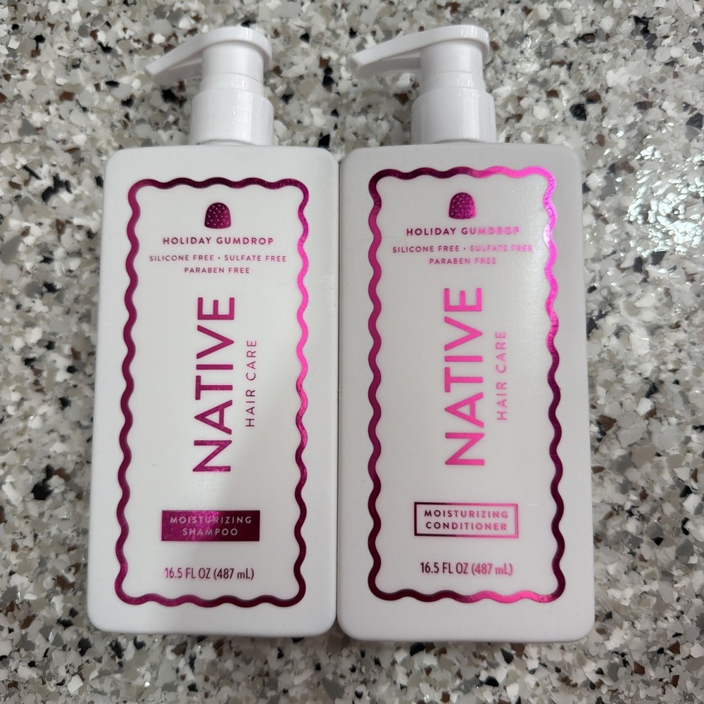 Native Holiday Gumdrop Moisturizing Shampoo & Conditioner Set - Pink Accents